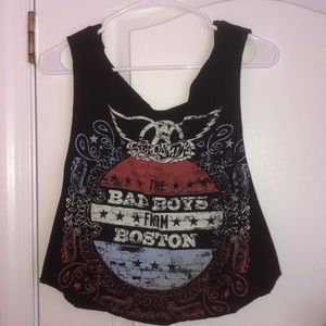 black rocker tank top